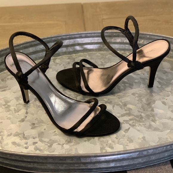 Calvin Klein Shoes - Calvin Klein Black Satin Heels